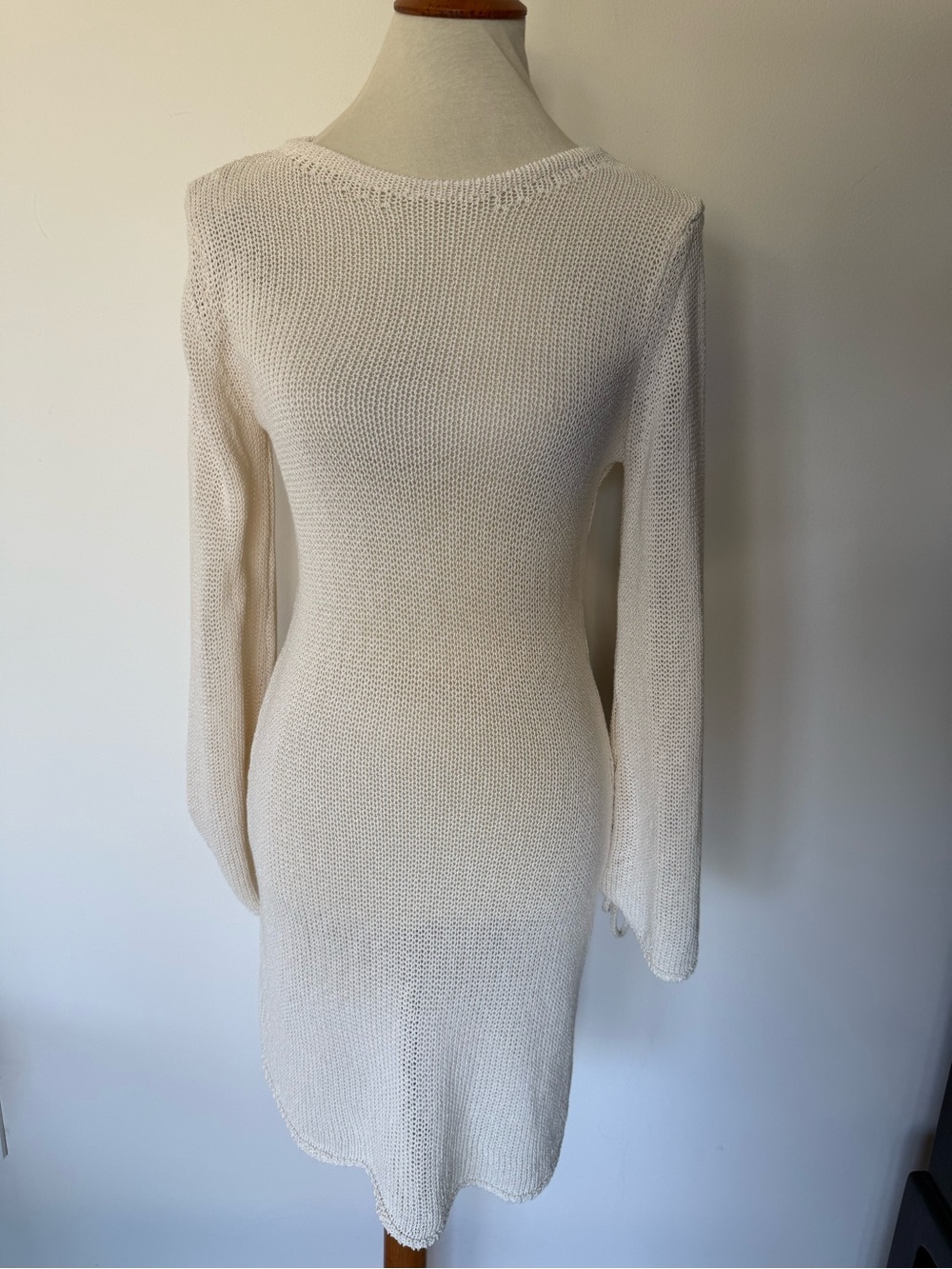 NWT Zara Cream Open-Knit Pullover Sweater